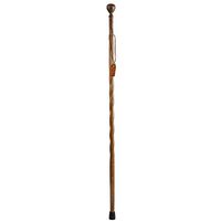 Trekking Pole Hiking Stick for Men and Women Handcrafted of Lightweight Wood and made in the USA, Brown Oak,  55 Inches