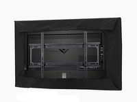 CoverMates - Outdoor Half TV Cover - Fits 55 to 59 Inch TV's - Elite - 300 Denier Stock-Dyed Polyester - Half Coverage - Easy On and Off Drawcord - 3 YR Warranty - Water Resistant - Black