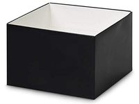 Gift Gourmet Boxes - 6x6x4" Solid Matte Black Gourmet Box Base - (2 Packs; 25 Per Pack) - WRAPS-GBB06BK