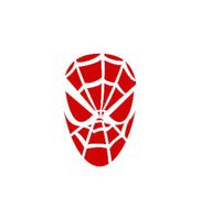 CCI Spiderman Mask Webbed Marvel Comics Decal Vinyl Sticker|Cars Trucks Vans Walls Laptop|Red|5.6 x 4.4 in|CCI2177
