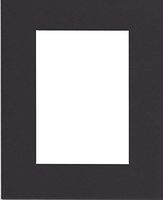 Pack of (2) 18x24 Acid Free White Core Picture Mats Cut for 13x19 Pictures in Black