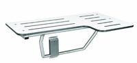 Bradley 9569-000000 White Phenolic Folding Shower Seat, 34-1/2" Width x 22" Depth x 1/2" Thick