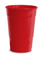 Club Pack of 240 Classic Red Disposable Plastic Drinking Party Tumbler Cups 16 oz.