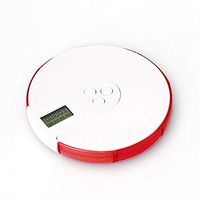 Mexidi 7 Days Rainbow Digital Pill Organizer, Portable Weekly Digital Pill Box Dispenser with 4 Groups Alarm Reminders, Easy Carry Round Electronic Intelligent Medicine Case (Red)