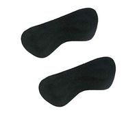 VSUDO 1 Pair Suede Leather Heel Liners Inserts, Heel Cushions Pads for Loose Shoes, Heel Grips for Improve Shoe Fit and Comfort [1 Pair-Black-Suede Leather]
