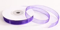 2 - 25 Yard Spools of Elegant Light and Sheer Purple Organza Ribbon- 3/8" Wide Each, 50 Yards Total!