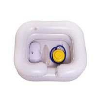 BIHIKI Portable Shampoo Basin with Pump,Inflatable Shampoo Basin for The Disabled and Elderly, White