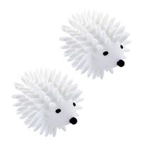 2pcs Hedgehog Dryer Balls Reusable Dryer Porcupine Ball for Dryer Machine Anti Static Soft Laundry Washing Balls (White)