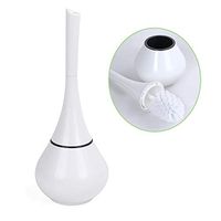 MCOMCE Toilet Bowl Brush and Holder, Detachable Toilet Bowl Cleaner Brush, Luxury Toilet Bowl Brush and Holder, Long Handle Full-Closed Toilet Bowl Brush, Decorative Toilet Brush for Bathroom, White