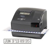 Lathem Time 1500E 1500E Atomic Wireless Time Recorder, 6-3/8w x 7-1/4d x 5-3/4h, Charcoal