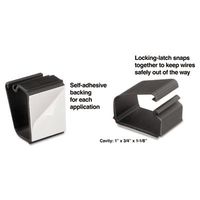 Self-Adhesive Wire Clips, Black, 6/Pack, Sold as 2 Package