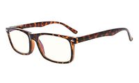 Eyekepper Computer Reading Glasses Blue Light Filter Reader Eyeglasses Anti Blue Glare Blocking UV Rays Men Women, Tortoiseshell +0.50