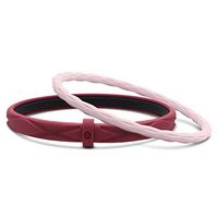 Power Ionics Prism Double Row Unisex Waterproof Ions and Germanium Sports Fashion Bracelet (Redwine/Pink)
