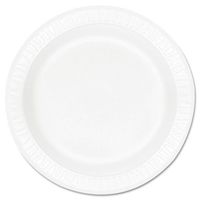 Dart 9PWCR, 9-Inch Concorde White Non-Laminated Foam Plate, Take Out Catering Disposable Plates (100)