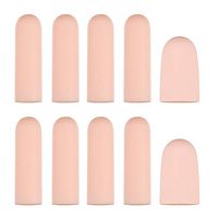 SUPVOX 10Pcs Gel Finger Protector Finger Cots Support Finger Caps Silicone Finger Cover Finger Sleeves for Arthritis, Mallet Finger Trigger