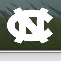 UNC Tar Heel Logo - Vinyl 5" wide (Color: WHITE) decal laptop tablet skateboard car windows stickers