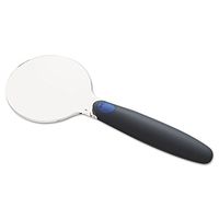 Bausch & Lomb 628005 Rimless Handheld Magnifier,LED,6X Inset,3-1/2-Inch, Gray