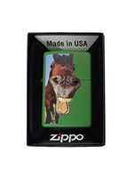 Zippo Custom Lighter - Matte Moss Green Funny Laughing Horse Photo Design Humor Gift for Him, for Her, for Them