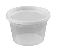 SafePro 12HD, 12 Oz Clear Plastic Soup/Food Containers with Lids, Microwavable Translucent, Plastic Deli Containers with Lids, Case of 100