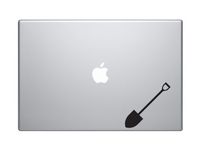 Garden Instruments #4 - Shovel Spade Digging Tool Land - 5" Black Vinyl Decal Sticker Car Macbook Laptop