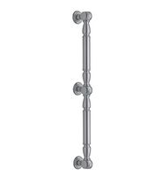 Jaclo G20-48-SN 90 Degree Reeded with Finials Grab Bar with Right-Hand Configuration, Satin Chrome