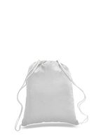 Pack of 2 - Eco-Friendly Reusable Drawstring Bag Economical 6 oz. Cotton Canvas Drawstring Bag Cinch bags size 14"W x 18"H in White color - CarryGreen Bag