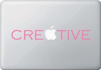 Creative - Macbook or Laptop Vinyl Decal - (Color Variations Available) (PINK)