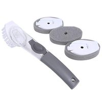 NKTM Heavy Duty Dish Wand Sponge for Kitchen Sink Cleaning Brush(1 Dishwands and 3 Refill Replacement Heads)