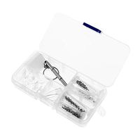 Driak Eyeglass Nose Pads Set and Assorted Tiny Screws Nut Washer with Screwdriver,Eyeglass Repair Kit for Sunglass Spectacles