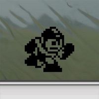 Car Adhesive Vinyl Notebook Decoration Wall Sticker Classic Auto Mega Man Die Cut Black Home Decor Wall Art Vinyl Art Helmet Bike Macbook Laptop