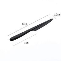 OLT -Tableware Disposable Plastic Cutlery, Knife, fork, spoon Suitable for birthday parties, banquets, takeaway, 200 individual package (Size : Knife)