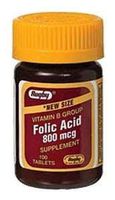 Rugby FOLIC Acid 800MCG TAB FOLIC ACID-800 Mcg Yellow 100 Tablets UPC 005363843011