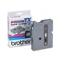 Genuine Brother 3/8" (9mm) Black on White TX P-touch Tape for Brother PT-PC, PTPC Label Maker