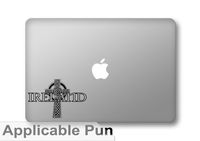 Ireland Celtic Cross - Irish - Black Vinyl Decal Decorative - Sized for 13" Macbooks