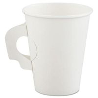 SCC378HW - Solo Polycoated Hot Paper Cups with Handles, 8 Oz, White