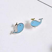 Women Girl Gift Blue Fashion Jewelry Stud Earrings Ear Stud Garment Accessories Best Accessory Good Fine Design Cheap Bright Pendant Pretty Bangle Brides