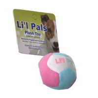 Lil Pals Multi Colored Plush Ball with Bell for Dogs - 1.5 Diameter (9 Pack)