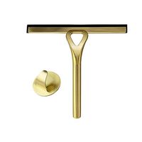 Squeegee Stainless Steel All-Purpose Squeegee Shower Wiper Hangable For Floor Wet Room Mirror Car Window Glass Cleaner gold