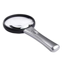 ZH Magnifier/LED Light Handheld Magnifier 8X HD Portable Suitable for Books Newspaper Maps Coins Jewelry Hobbies and Crafts (Color : 6 Times)