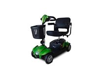 EZ Rider Mobility CityCruzer Portable Travel Mobility Scooter,4 Wheel with Tight Turning Radius,Swivel Seat and Delta Tiller Basket, Electric Scooter Bundled with Safecastle Water Bottle-Green