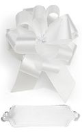 Double Sided Satin Pull Bows in White 5½W x 20 Loops - Pack of 50