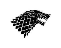 32 & Willys Stark Direwolf PREMIUM Decal 5" { BLACK } | Game of Thrones | Nymeria | Arya Stark | Bran Stark | car truck van laptop macbook bumper sticker