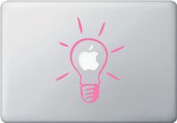Yadda-Yadda Design Co. Lightbulb - Idea - D2 - Vinyl MacBook Laptop Decal Sticker (5" w x 6.25" h) (Color Variations Available) (Pink)