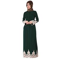 Women's Muslim Dress,Clearance- Ladies Long Sleeve Casual Kaftan Turkish Ethnic Middle East Patchwork Maxi Long Dress