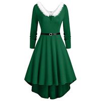 Jocund Fashion Womens Dress O-Neck Long Sleeve Pure Color Strapless Tight Fitting Button Mini Dress