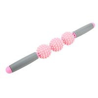 Huairdum Yoga Muscle Roller Stick, Cellulite Spiky Ball Back Arms Shoulder Leg Body Massage Tools Deep Tissue with Spiky Balls Waist Relaxation Fitness Exercise Stick(#3)