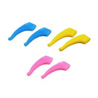 3 Pairs Anti-Slip Eyeglass Retainer Holder Sleeve Ear Hook Lock Blue Yellow Pink
