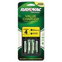 - Four Position Value Charger, Includes 2 AA and 2 AAA NiMH Batteries