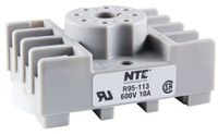 NTE Electronics R95-113 8 Pin Octal Socket with Pressure Clamp Screw, Panel/Surface Mount, 600V, 10 Amp