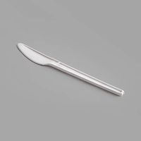TableTop King Heavy Weight Compostable 6 1/2" White CPLA Plastic Knife - 1000/Case